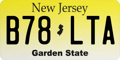NJ license plate B78LTA