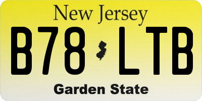NJ license plate B78LTB