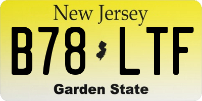 NJ license plate B78LTF