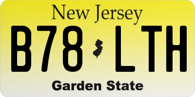 NJ license plate B78LTH