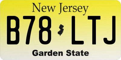 NJ license plate B78LTJ