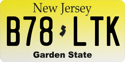 NJ license plate B78LTK