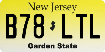 NJ license plate B78LTL