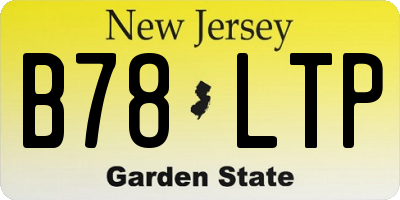 NJ license plate B78LTP