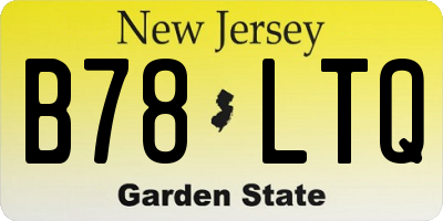 NJ license plate B78LTQ