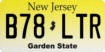 NJ license plate B78LTR