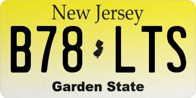 NJ license plate B78LTS