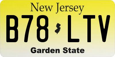 NJ license plate B78LTV