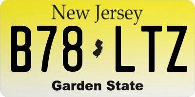 NJ license plate B78LTZ