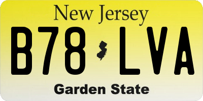 NJ license plate B78LVA