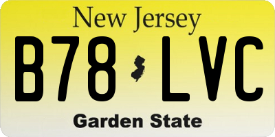 NJ license plate B78LVC