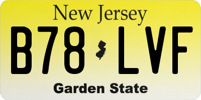 NJ license plate B78LVF