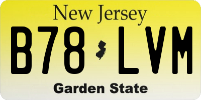 NJ license plate B78LVM
