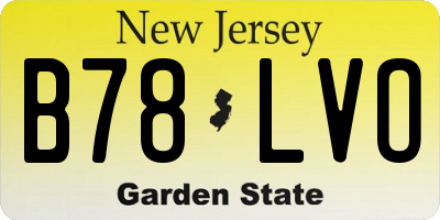 NJ license plate B78LVO