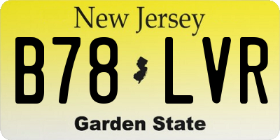 NJ license plate B78LVR