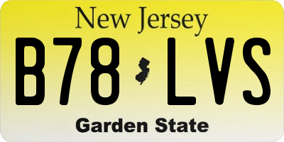 NJ license plate B78LVS