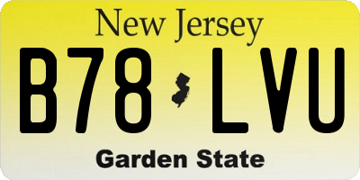 NJ license plate B78LVU