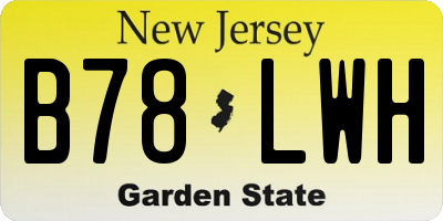 NJ license plate B78LWH