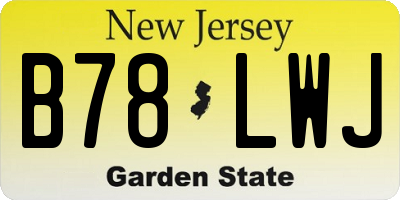 NJ license plate B78LWJ