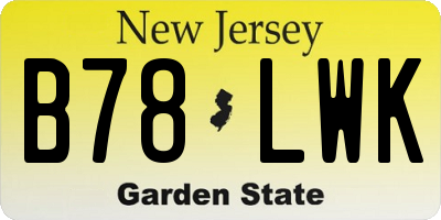 NJ license plate B78LWK