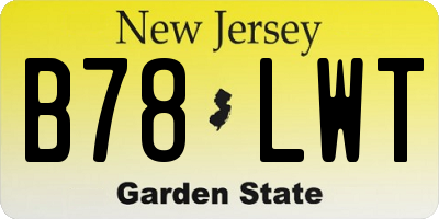 NJ license plate B78LWT