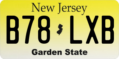 NJ license plate B78LXB