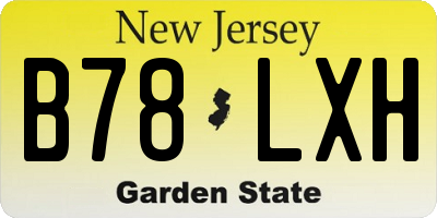 NJ license plate B78LXH