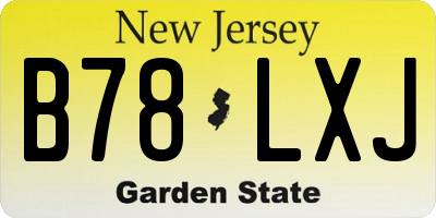 NJ license plate B78LXJ