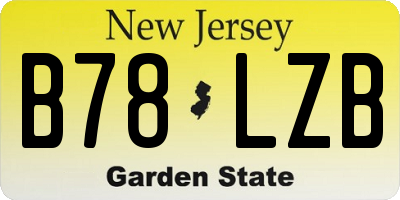NJ license plate B78LZB