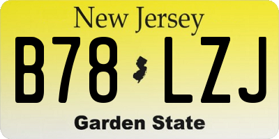 NJ license plate B78LZJ