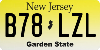 NJ license plate B78LZL
