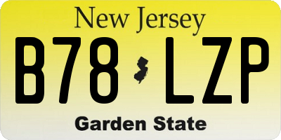 NJ license plate B78LZP