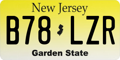 NJ license plate B78LZR