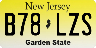 NJ license plate B78LZS