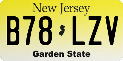 NJ license plate B78LZV