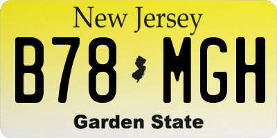 NJ license plate B78MGH
