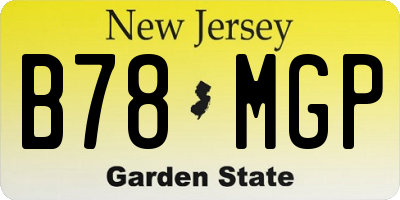 NJ license plate B78MGP