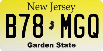 NJ license plate B78MGQ