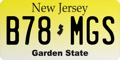 NJ license plate B78MGS
