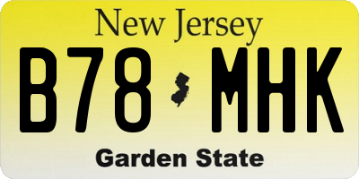 NJ license plate B78MHK