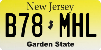 NJ license plate B78MHL
