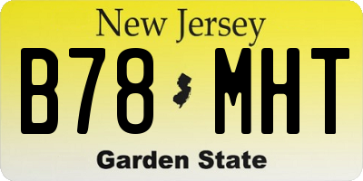 NJ license plate B78MHT