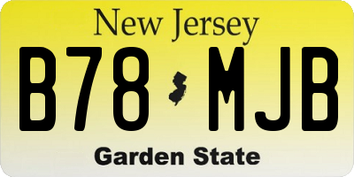 NJ license plate B78MJB
