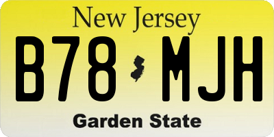 NJ license plate B78MJH