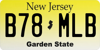 NJ license plate B78MLB