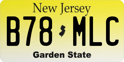 NJ license plate B78MLC