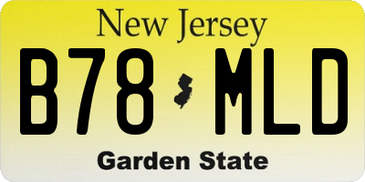 NJ license plate B78MLD