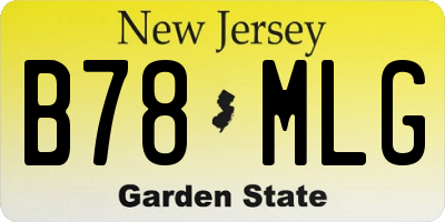 NJ license plate B78MLG
