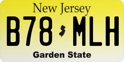 NJ license plate B78MLH