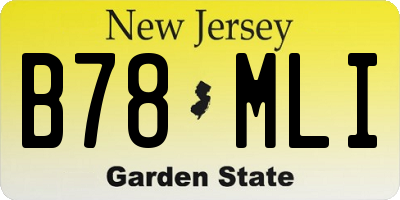 NJ license plate B78MLI